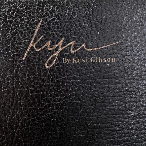 Kyu By Kesi Black Yellow Leather Crossbody Bag Faux Fur Snakeskin Clutch Purse - Picture 11 of 11